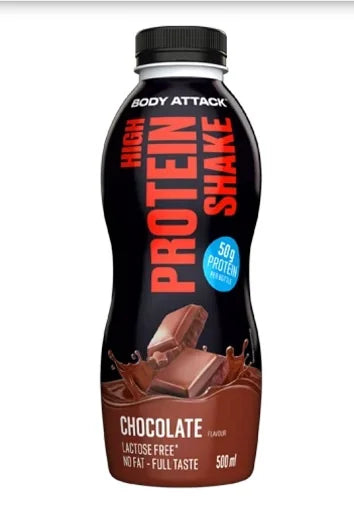 Body Attack High Protein Shake (12x500ml)